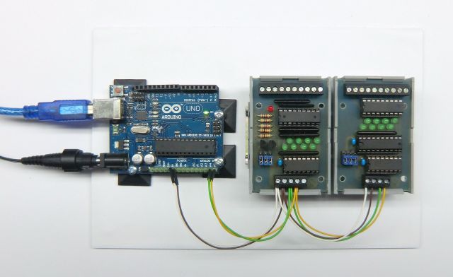 Arduino UNO mit I2C-Eingabe und I2C-Ausgabe
