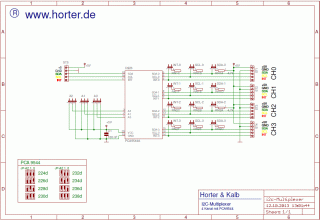Schaltplan I2C-Multiplexer mit PCA 9544