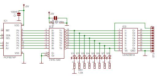 I2C-Otput Modul Schema